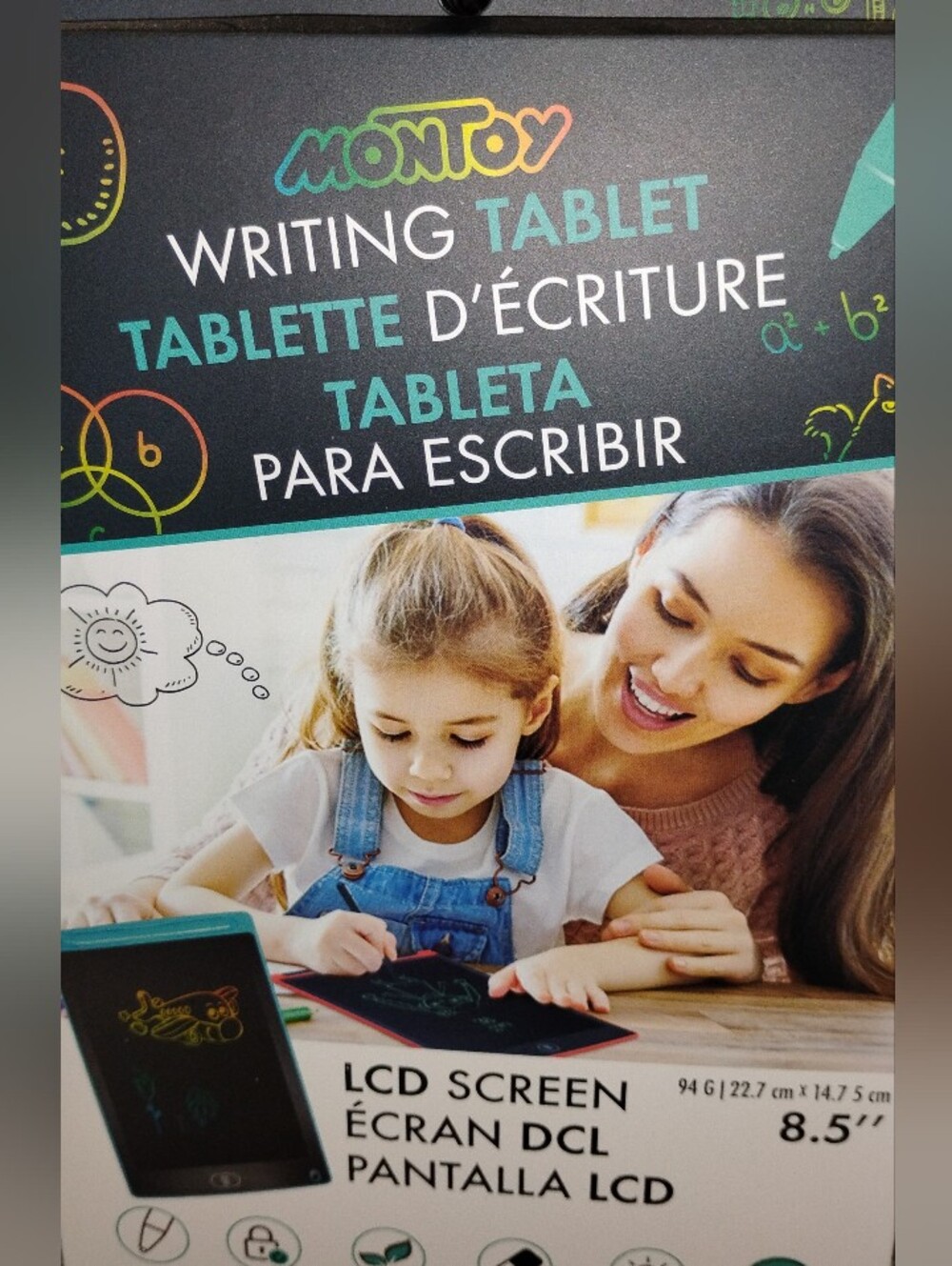 8.5" Black Writing Tablet with LCD Screen